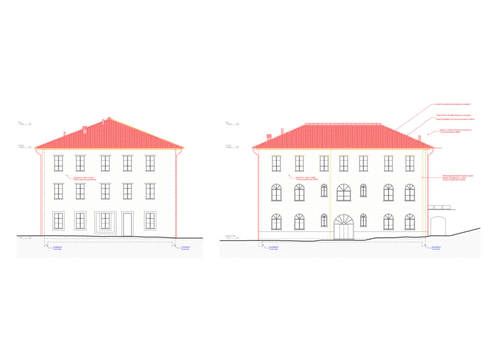 Transformation d'un bâtiment historique à Romainmotier. Assainissement énergétique, remplacement de la toiture, réagencement des volumes