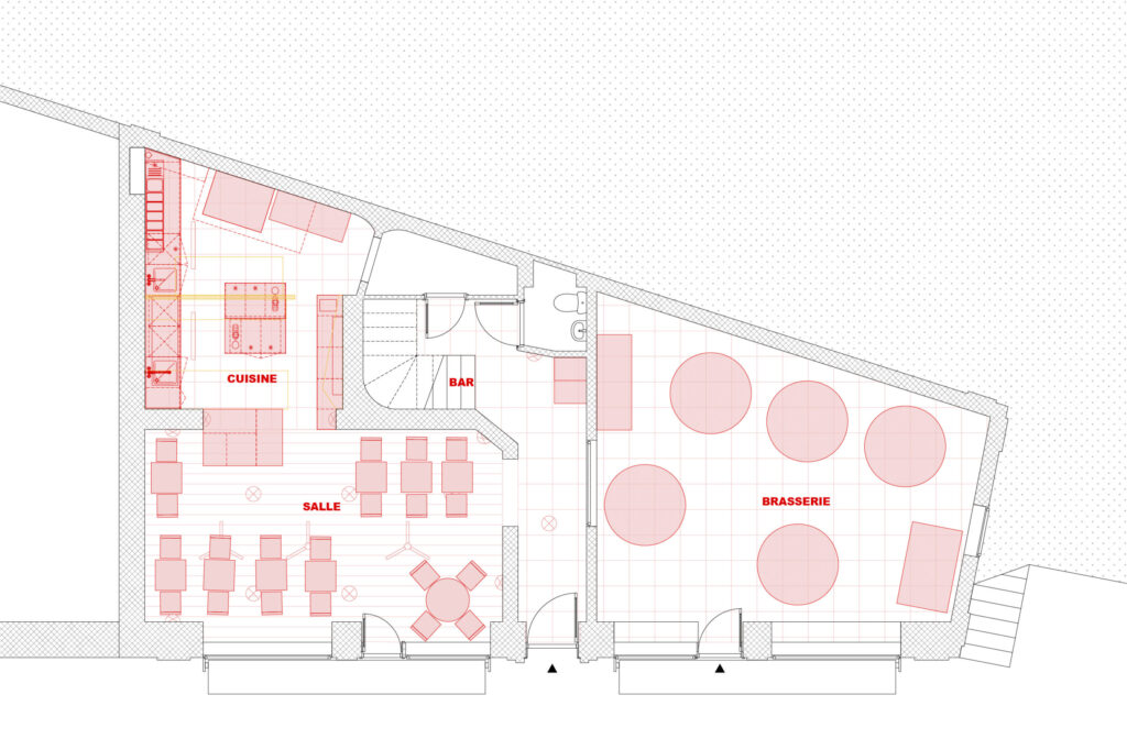 Baraki Brasserie du Château plan rez-de-chaussée