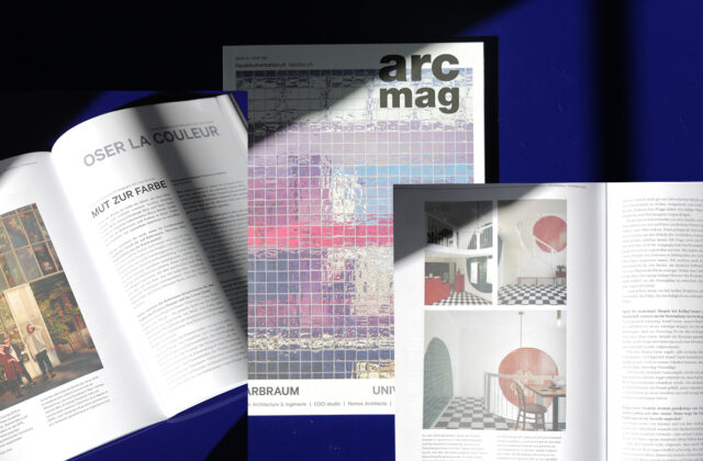 Le nouveau Arc Mag 2023–4 vient de paraître. Ce numéro est consacré à la couleur dans l'architecture.